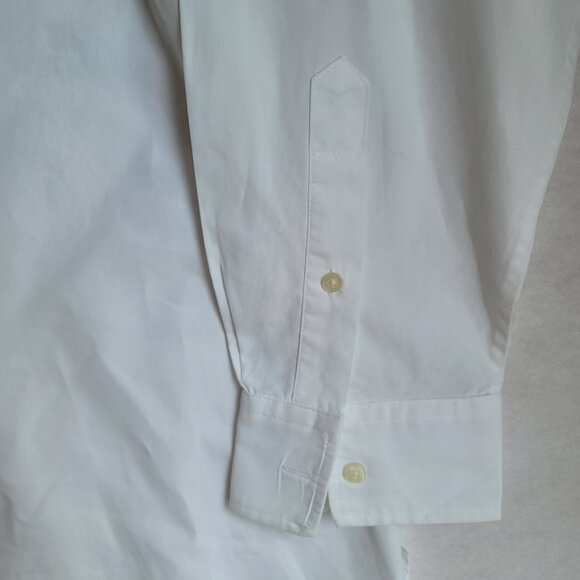 Lauren Ralph Lauren Women White Cotton Long Sleeve Half Button Down Shirt Sz XL - Picture 11 of 16